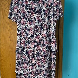 Floral Print Short Sleeve Dress
